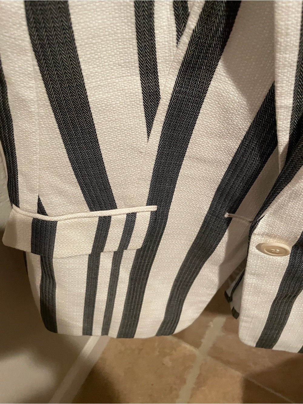 NWOT Talbots Cotton Sleeveless striped Collared Vest Old Money preppy 8p - Picture 10 of 11
